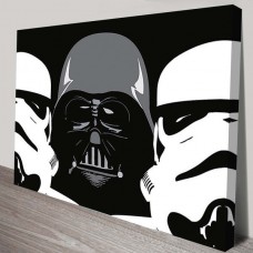 Darth Vader Storm Trooper Canvas Print Wall Art Hanging Giclee Star Wars 81x61cm   232430489893